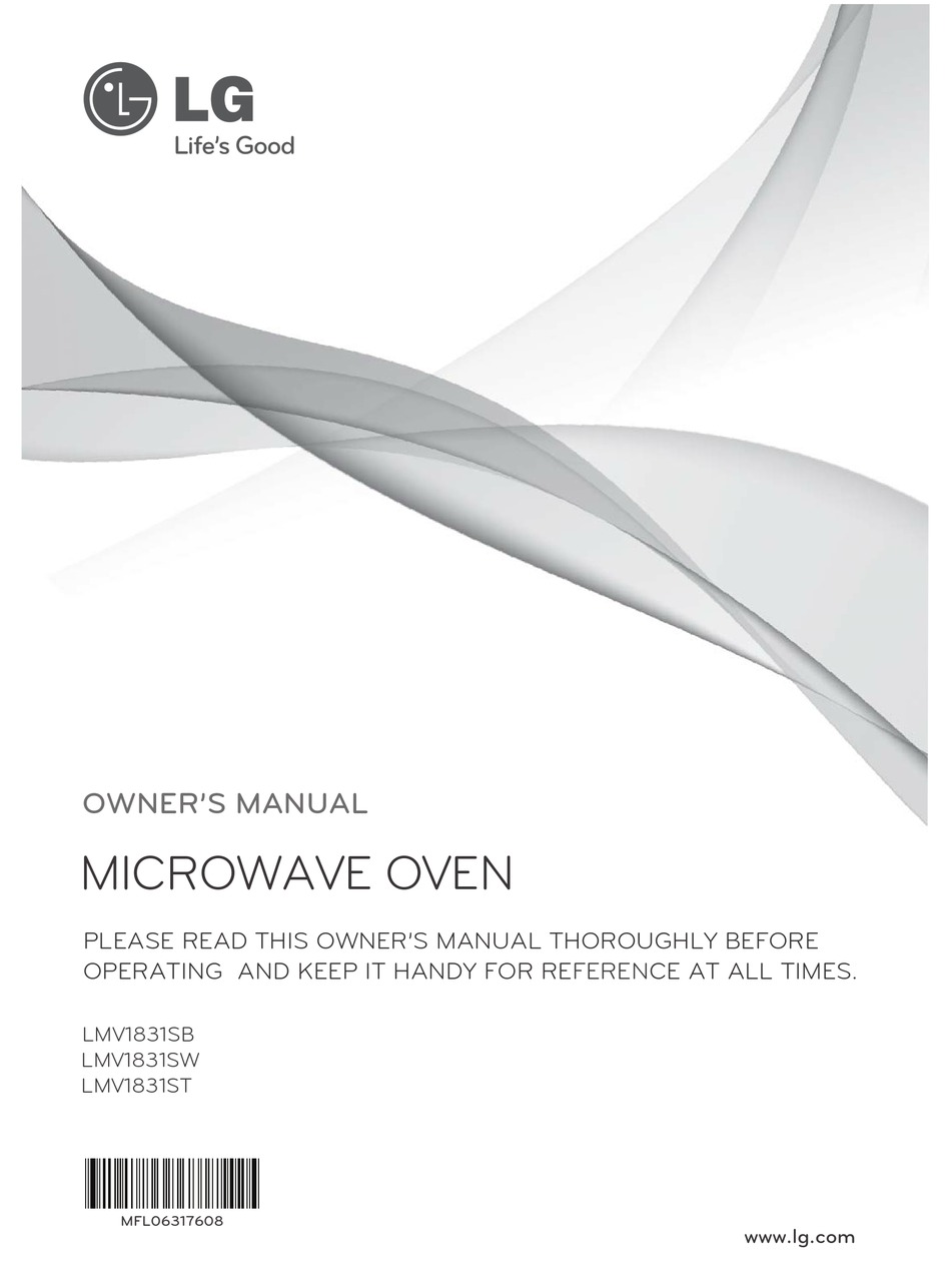 LG LMV1831SB OWNER'S MANUAL Pdf Download | ManualsLib