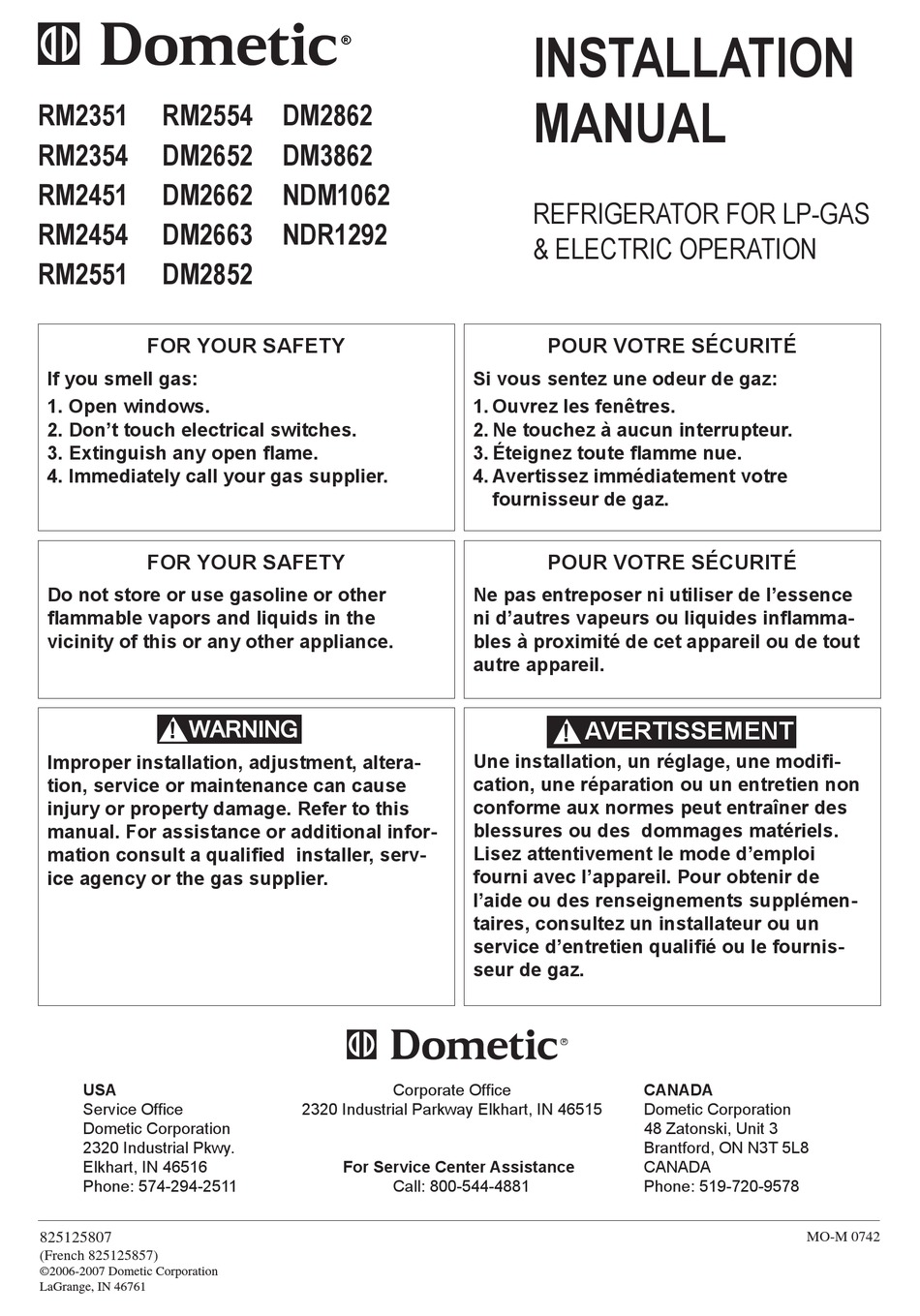 DOMETIC RM2351 INSTALLATION MANUAL Pdf Download | ManualsLib