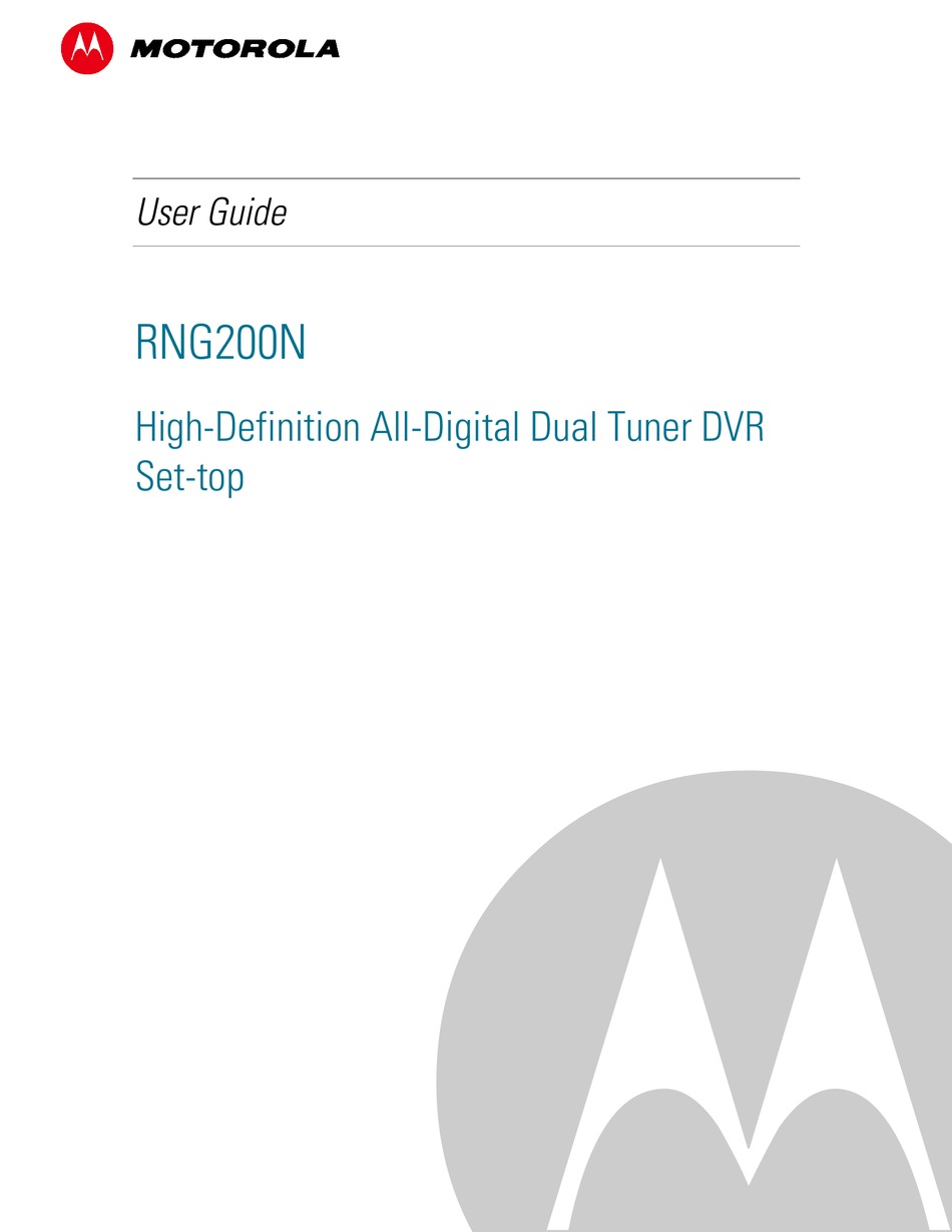 MOTOROLA RNG200N USER MANUAL Pdf Download ManualsLib