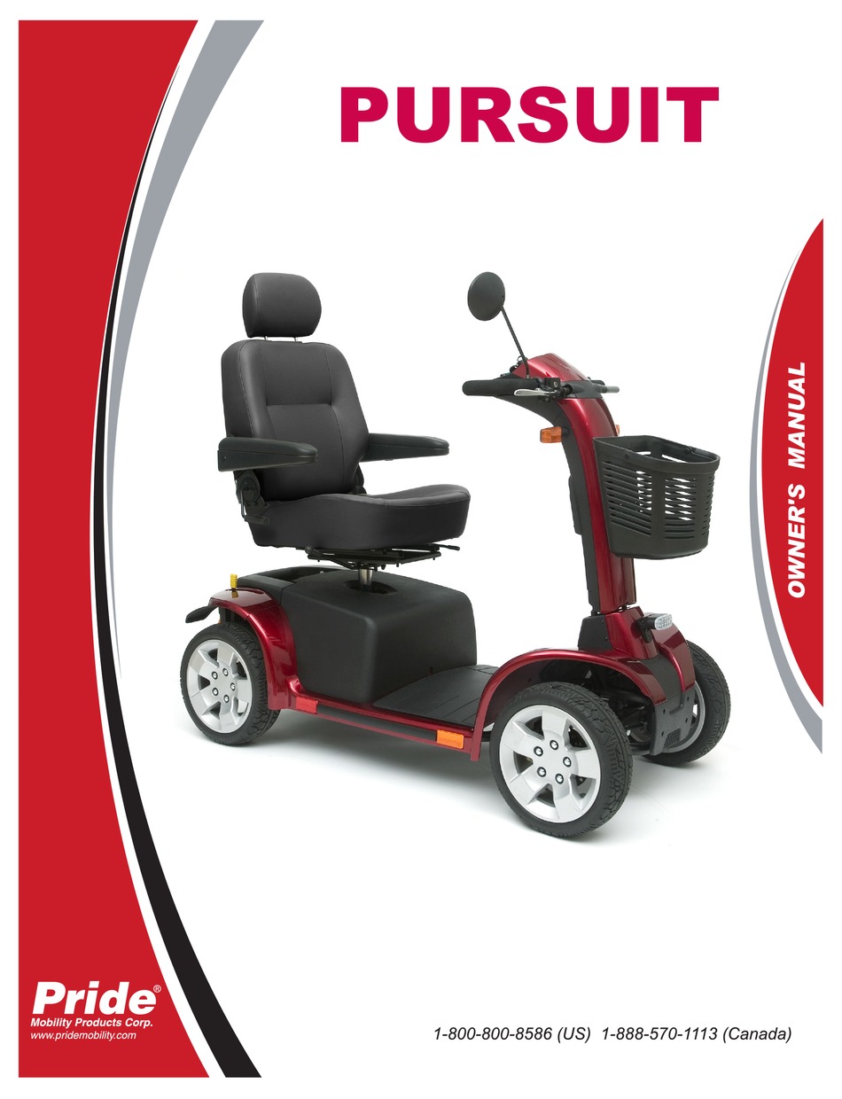 PRIDE MOBILITY PURSUIT OWNER'S MANUAL Pdf Download ManualsLib