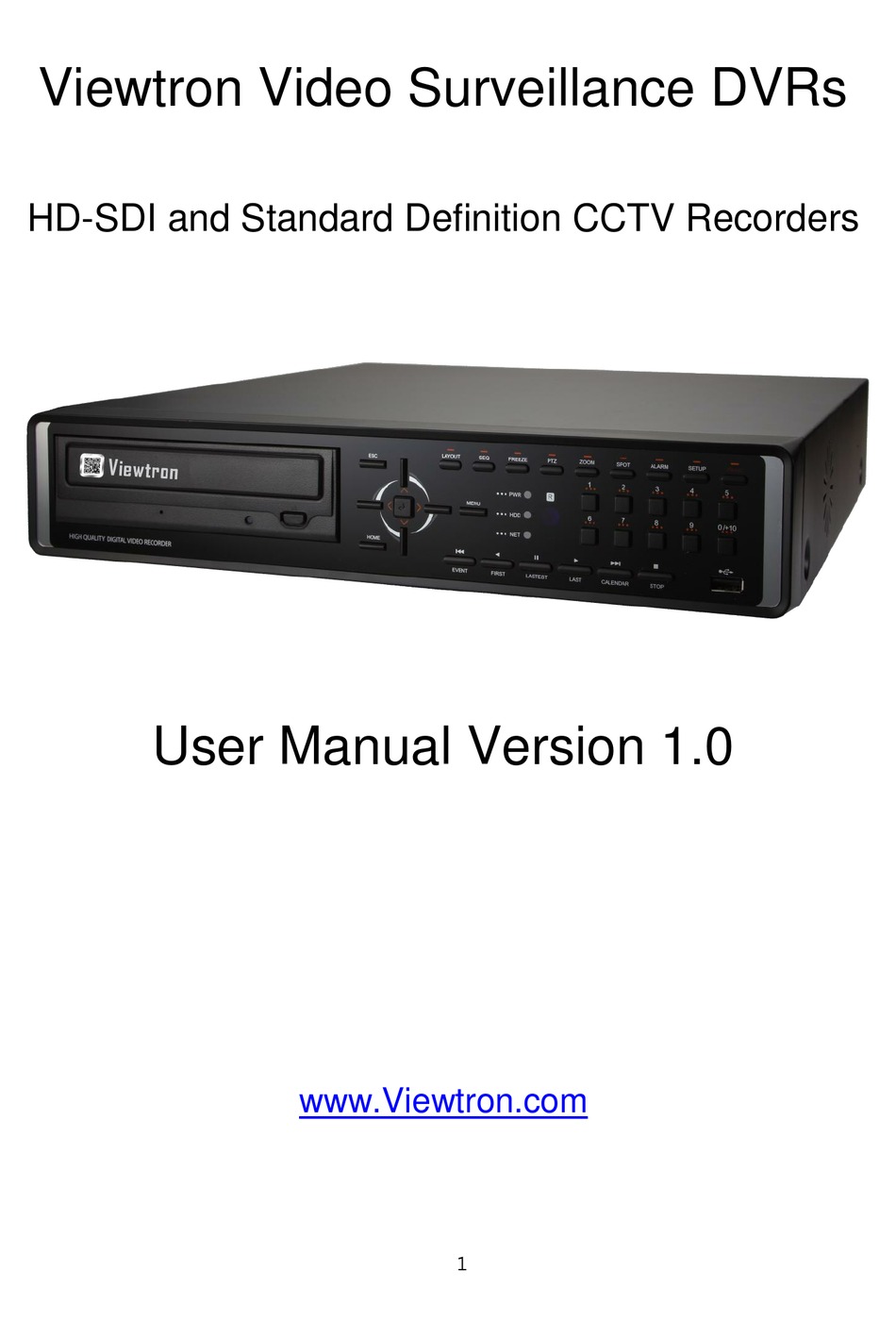 VIEWTRON VIDEO SURVEILLANCE DVRS USER MANUAL Pdf Download ManualsLib