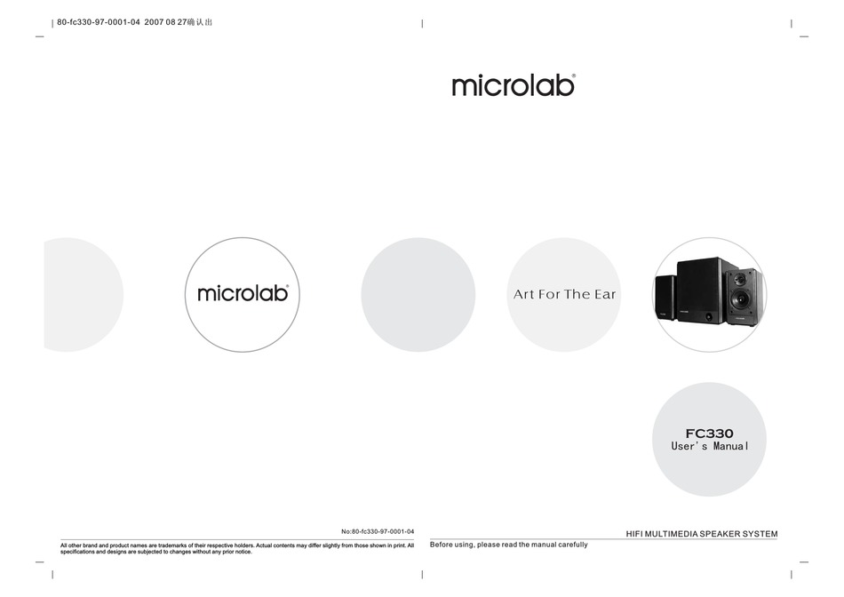 MICROLAB FC330 USER MANUAL Pdf Download | ManualsLib
