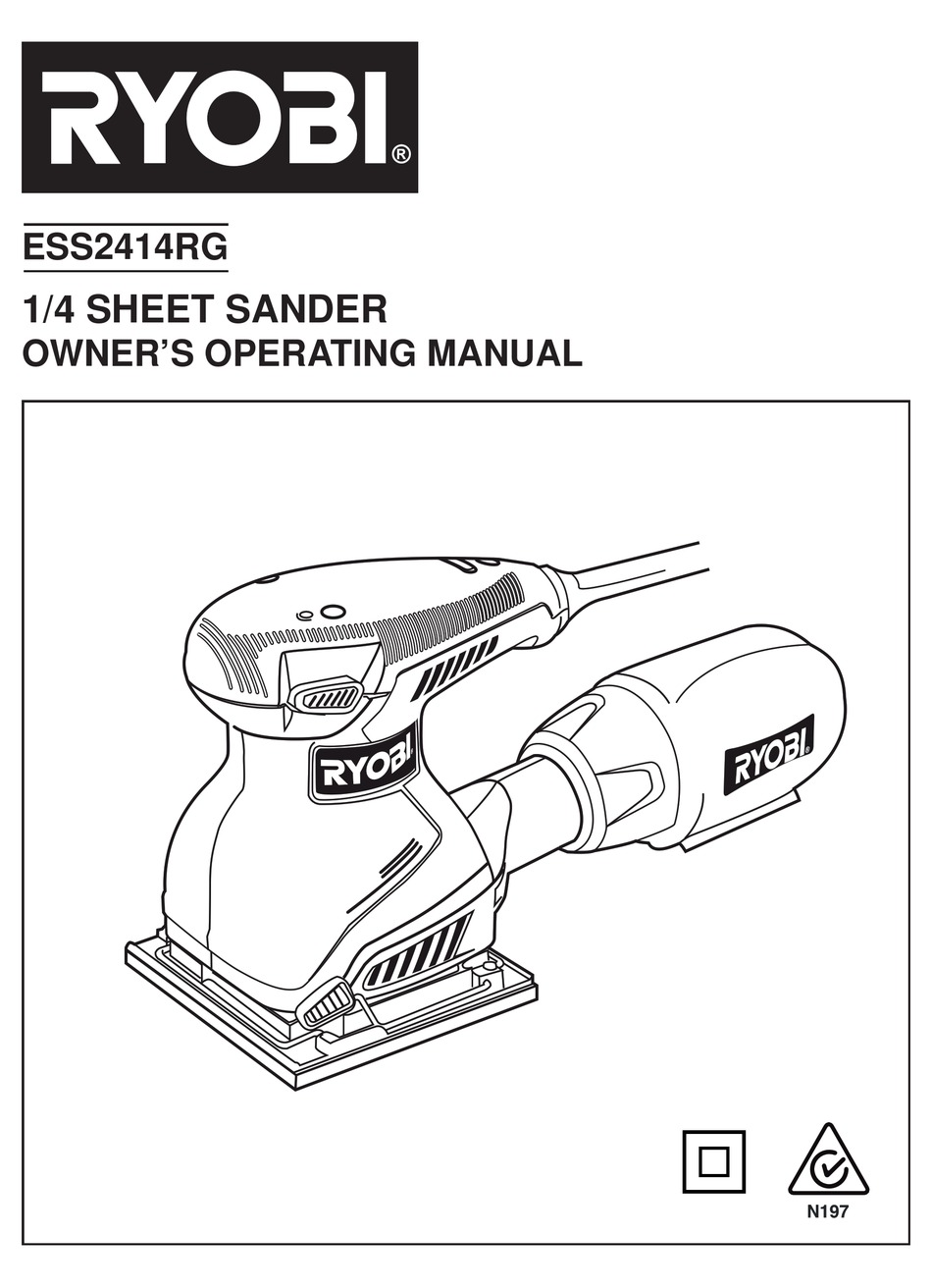 RYOBI ESS2414RG OWNER'S OPERATING 