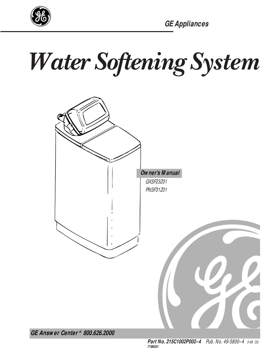 GE GXSF23Z01 OWNER'S MANUAL Pdf Download ManualsLib