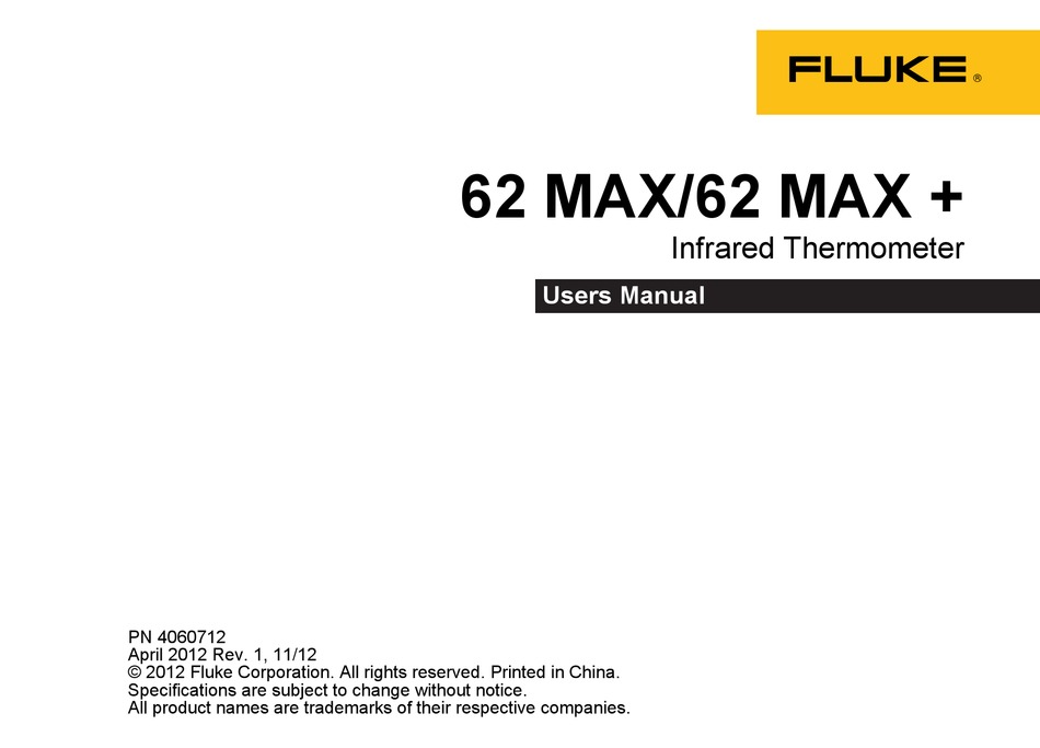 fluke 62 max manual