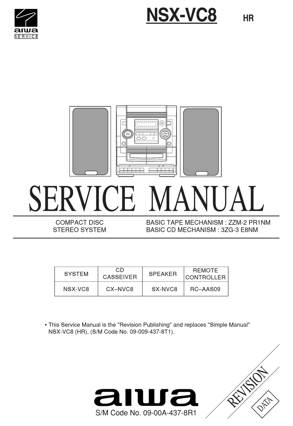 AIWA NSXVC8 SERVICE MANUAL Pdf Download ManualsLib