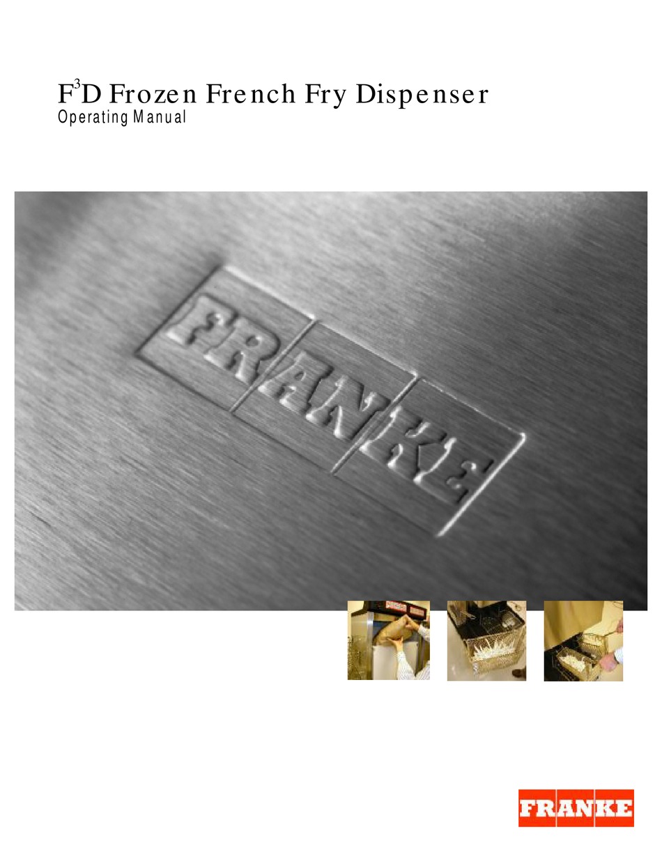 FRANKE F3D FROZEN FRENCH FRY DISPENSER OPERATING MANUAL Pdf Download ManualsLib