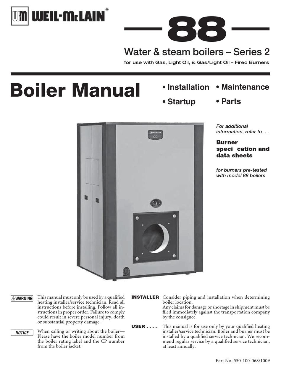WEILMCLAIN 88 MANUAL Pdf Download ManualsLib