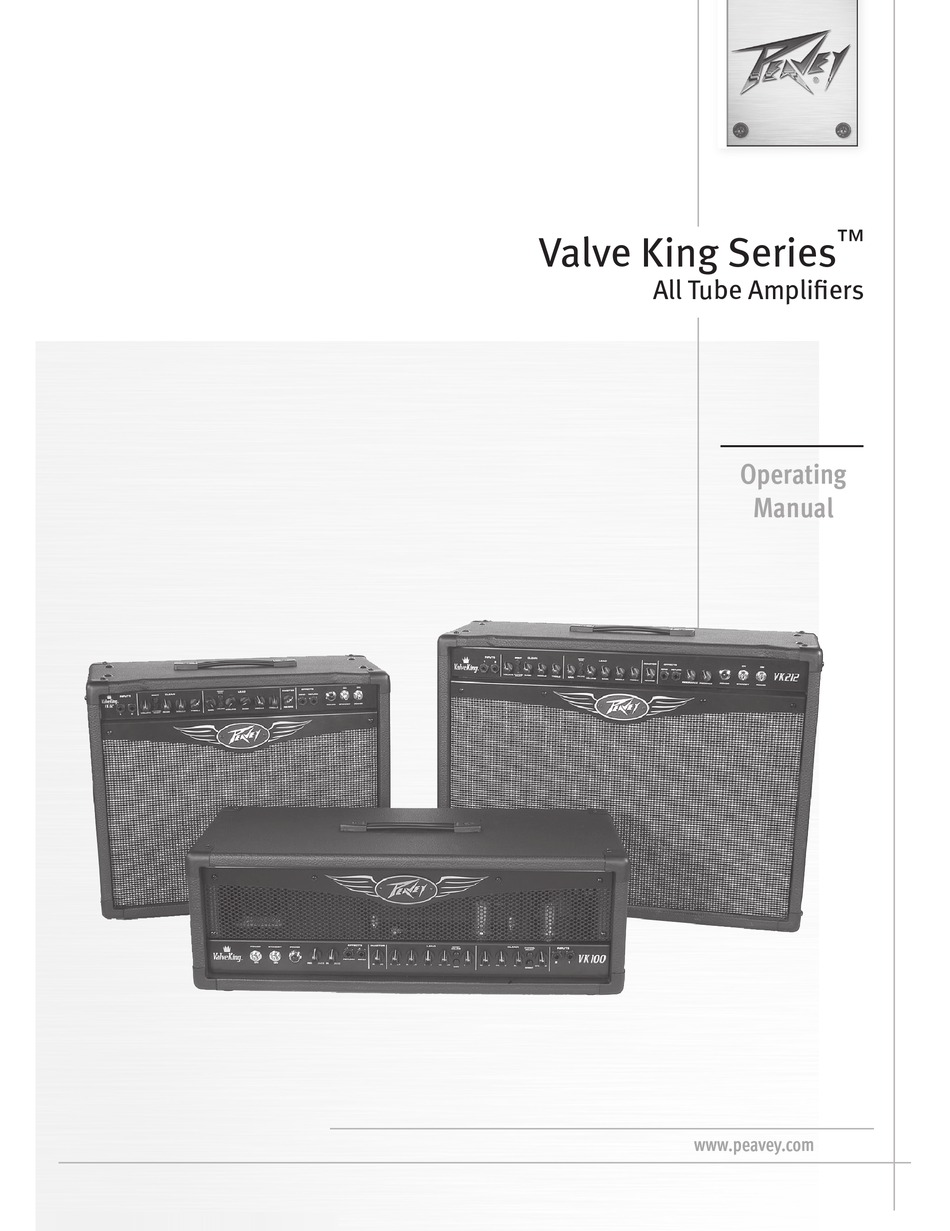 Peavey Valve King Series Operating Manual Pdf Download Manualslib