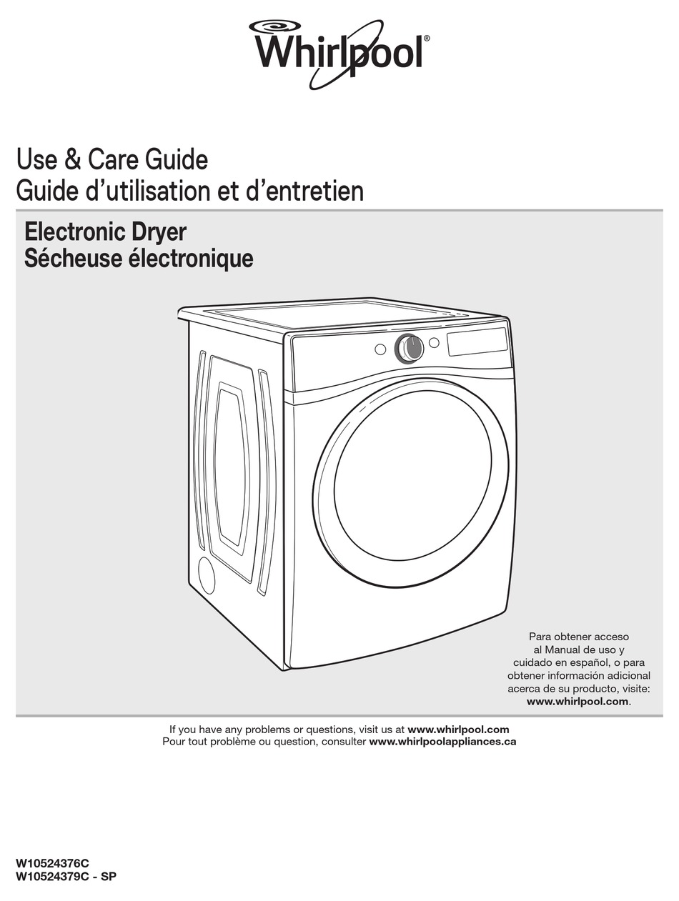 WHIRLPOOL W10524376C USE & CARE MANUAL Pdf Download ManualsLib