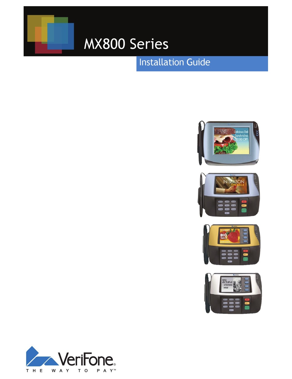 VERIFONE MX800 SERIES INSTALLATION MANUAL Pdf Download | ManualsLib