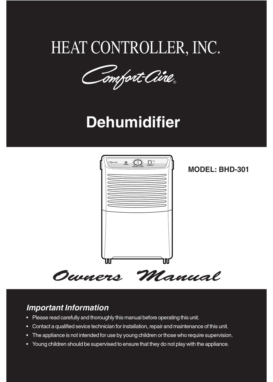 HEAT CONTROLLER BHD301 OWNER'S MANUAL Pdf Download ManualsLib