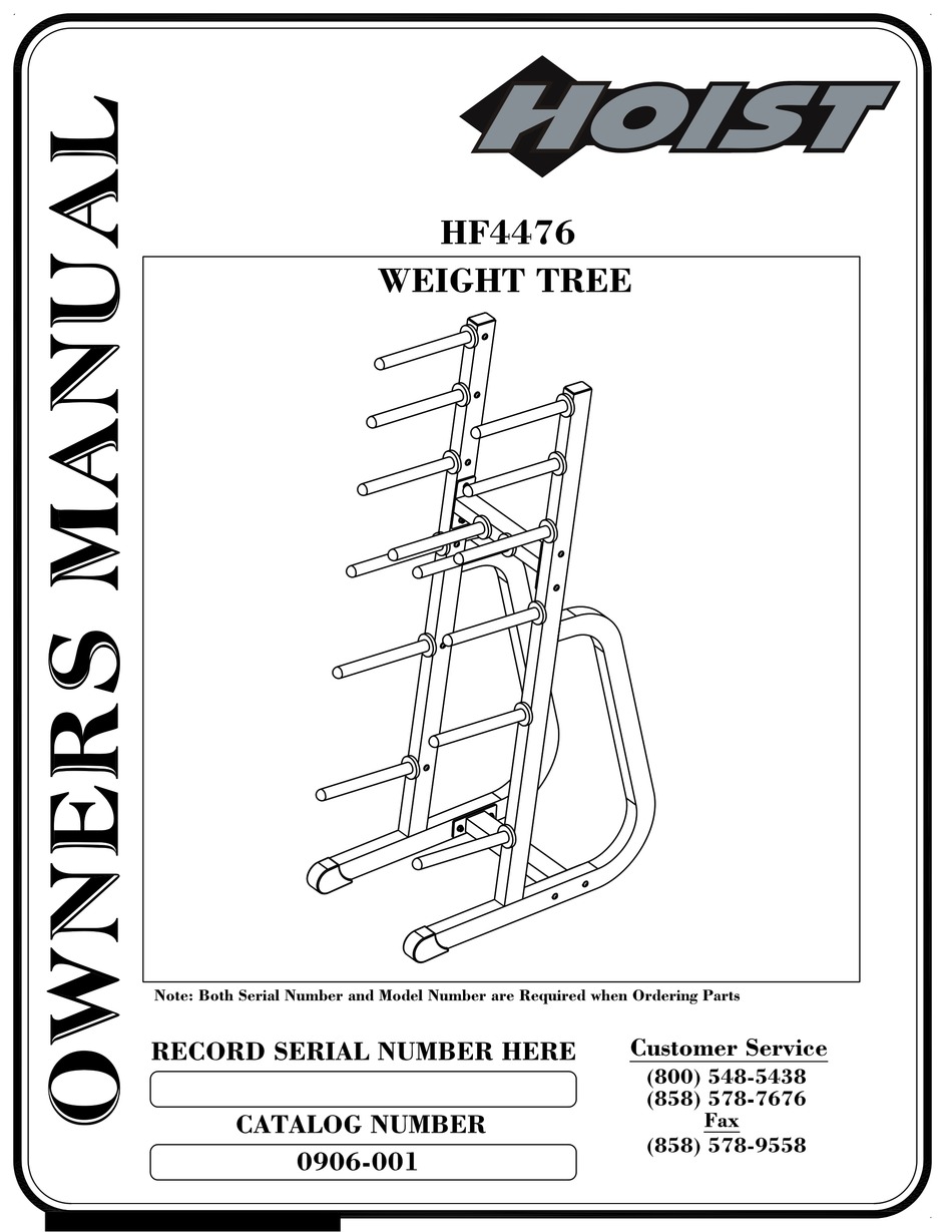 HOIST FITNESS HF4476 OWNER'S MANUAL Pdf Download ManualsLib