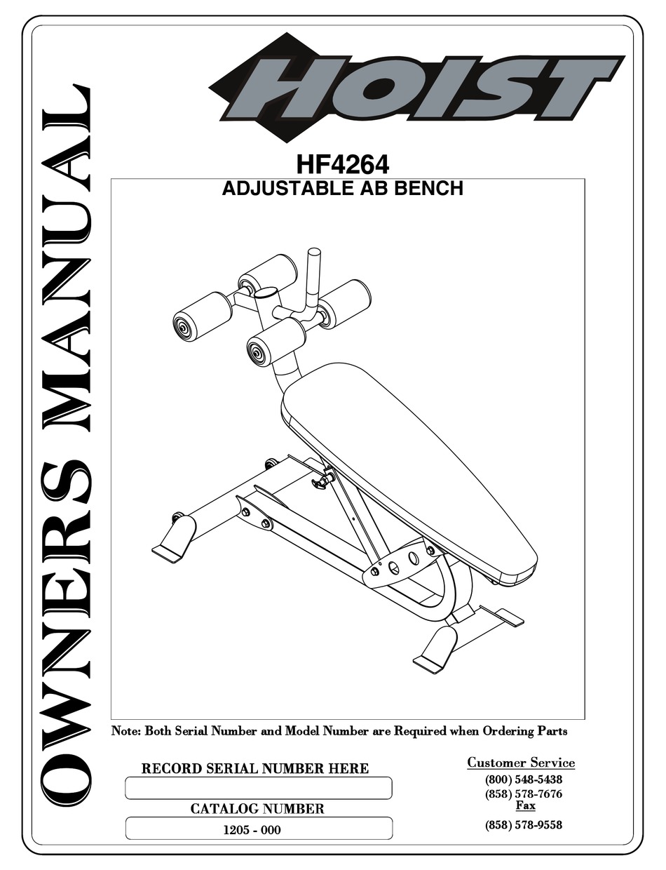 HOIST FITNESS HF4264 OWNER'S MANUAL Pdf Download ManualsLib