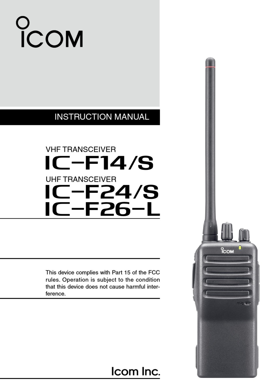 ICOM Radio Standard Belt Clip Shipped with IC-F14 