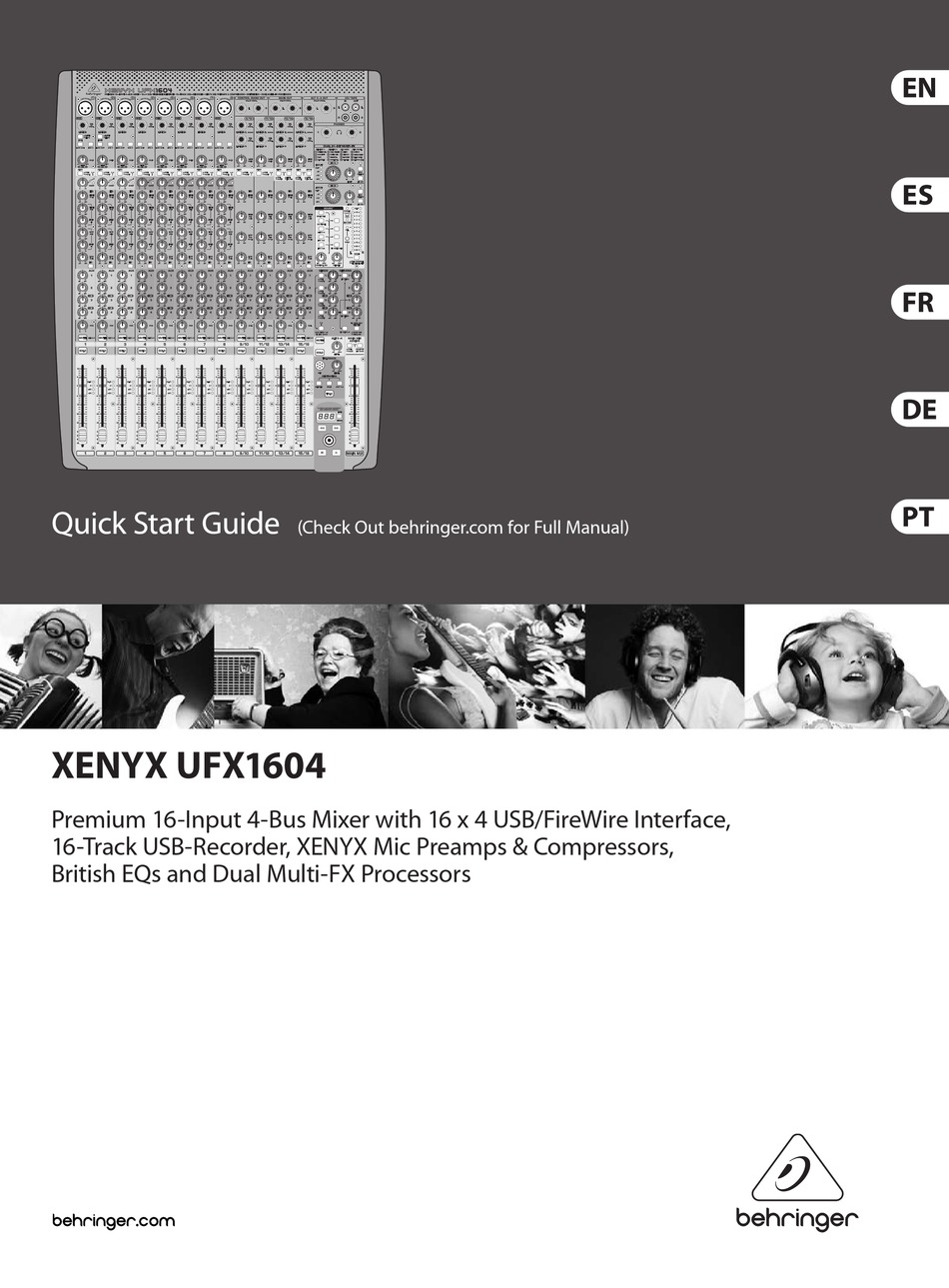 BEHRINGER XENYX UFX1604 QUICK START MANUAL Pdf Download ManualsLib