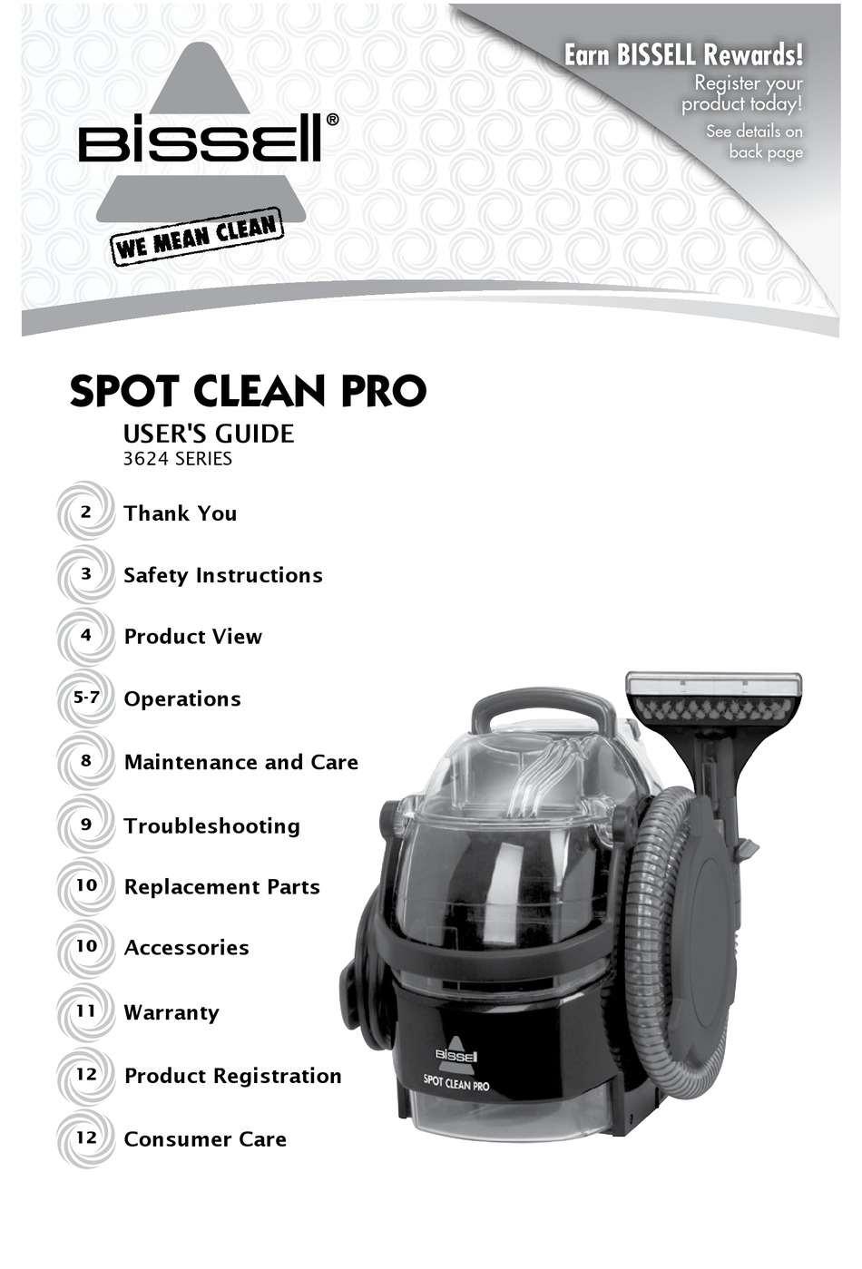 Bissell Spot Clean Pro User Manual Pdf Download Manualslib