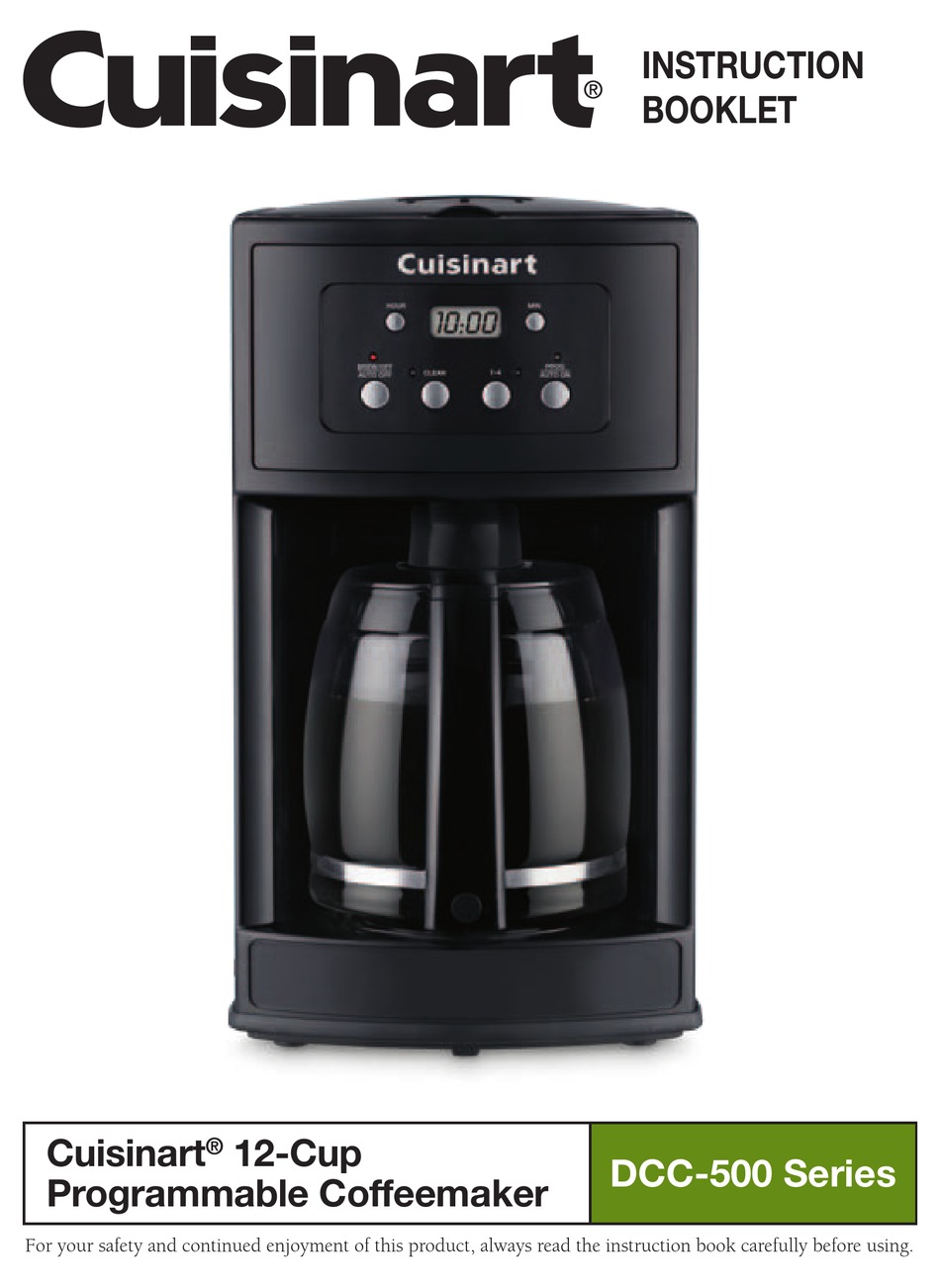 Cuisinart 12 Cup Programmable Coffee Maker Manual