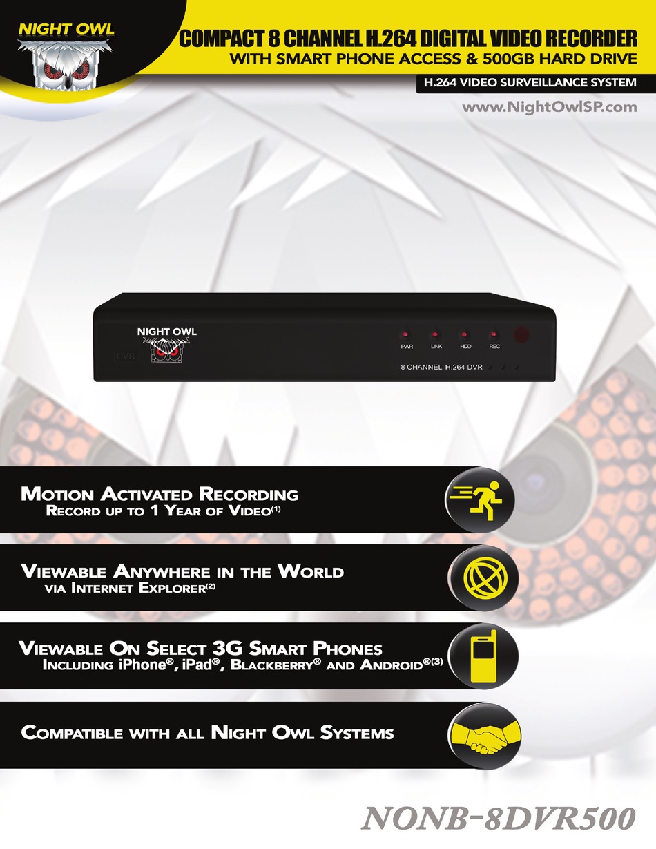 NIGHT OWL NONB8DVR500 SPECIFICATIONS Pdf Download ManualsLib