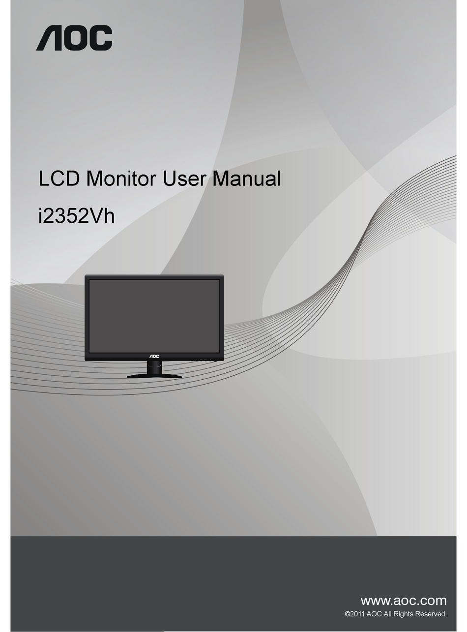 Aoc I2352vh User Manual Pdf Download Manualslib