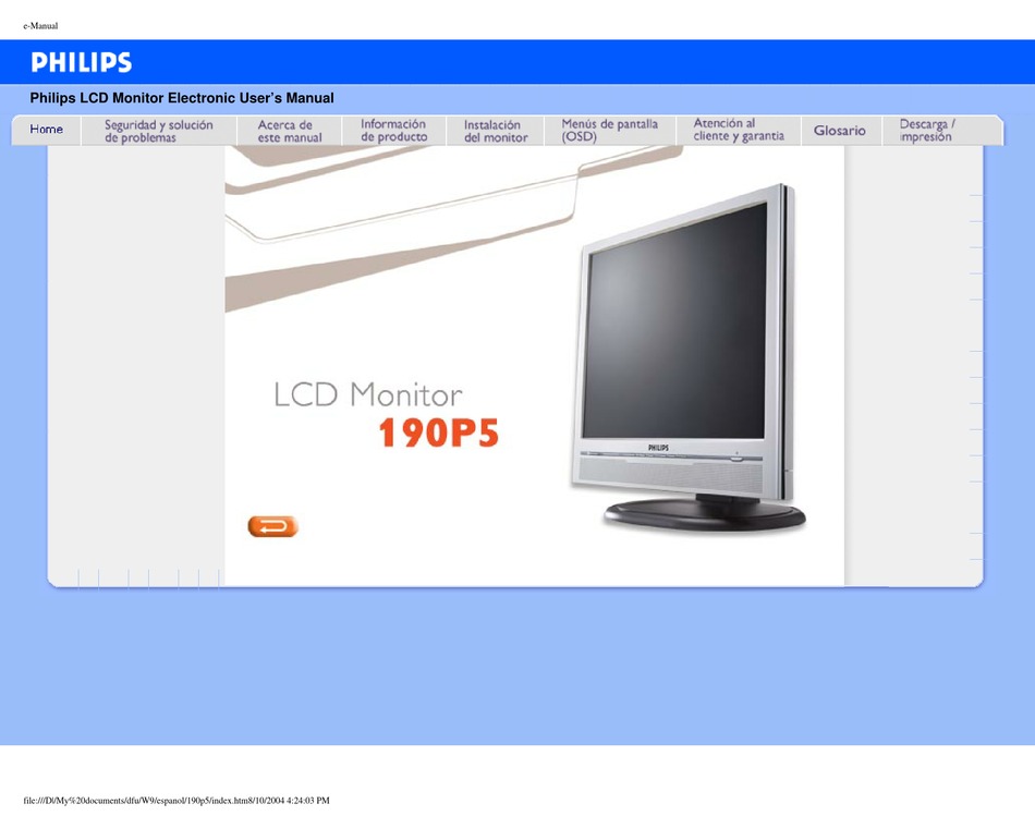 PHILIPS 190PS USER MANUAL Pdf Download | ManualsLib