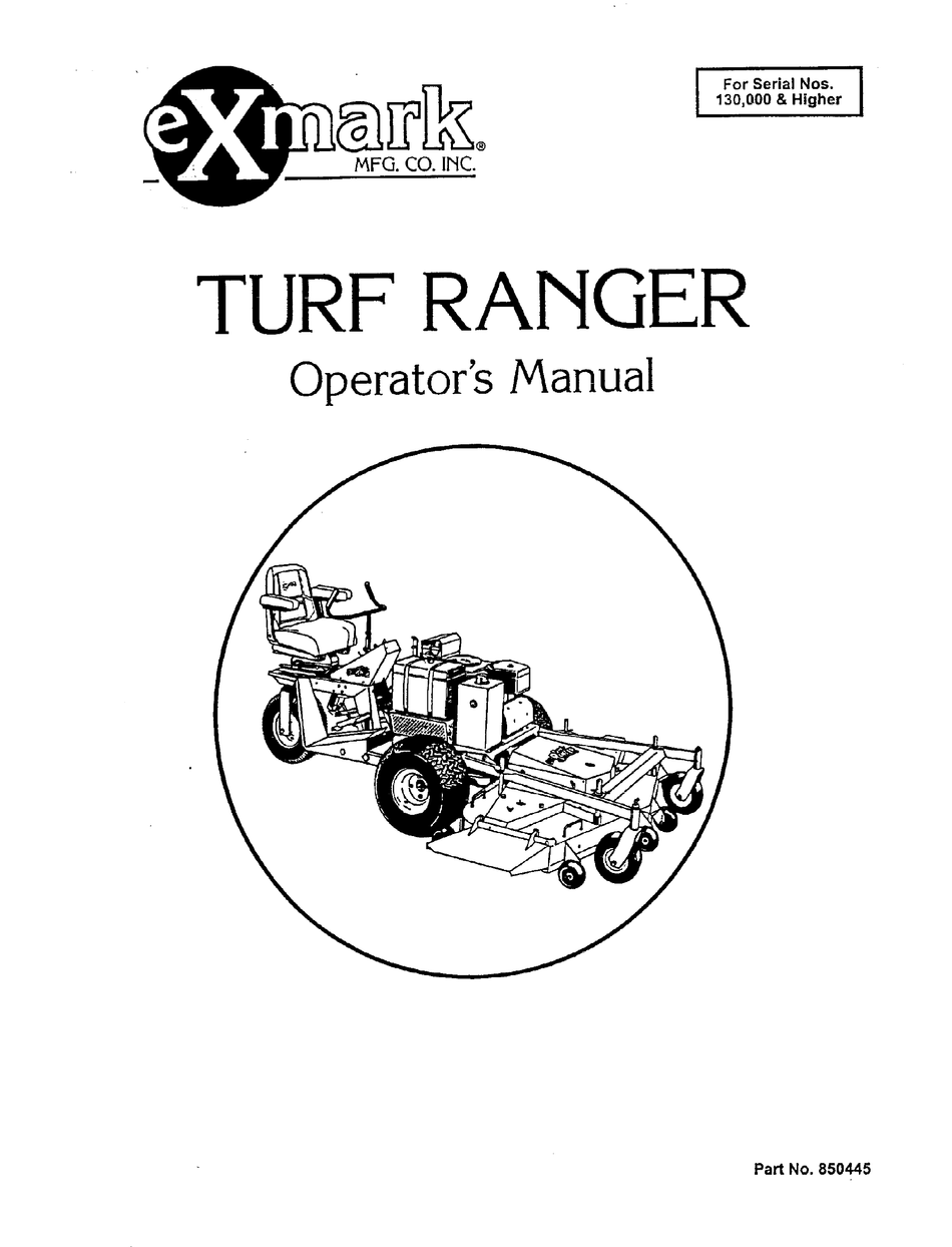 EXMARK TURF RANGER OPERATOR