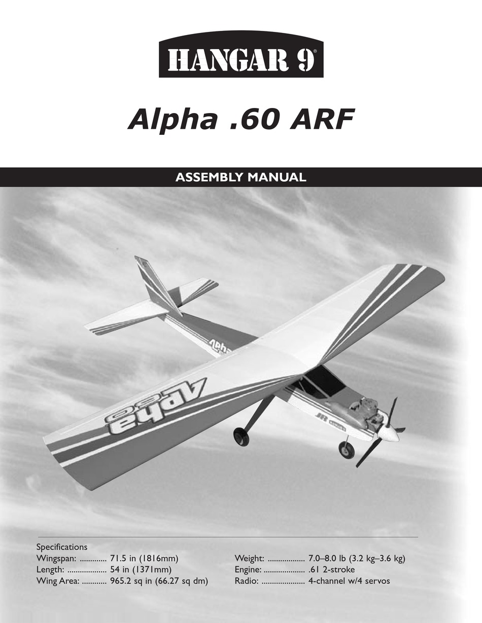 HANGAR 9 ALPHA.60 ARF ASSEMBLY MANUAL Pdf Download ManualsLib