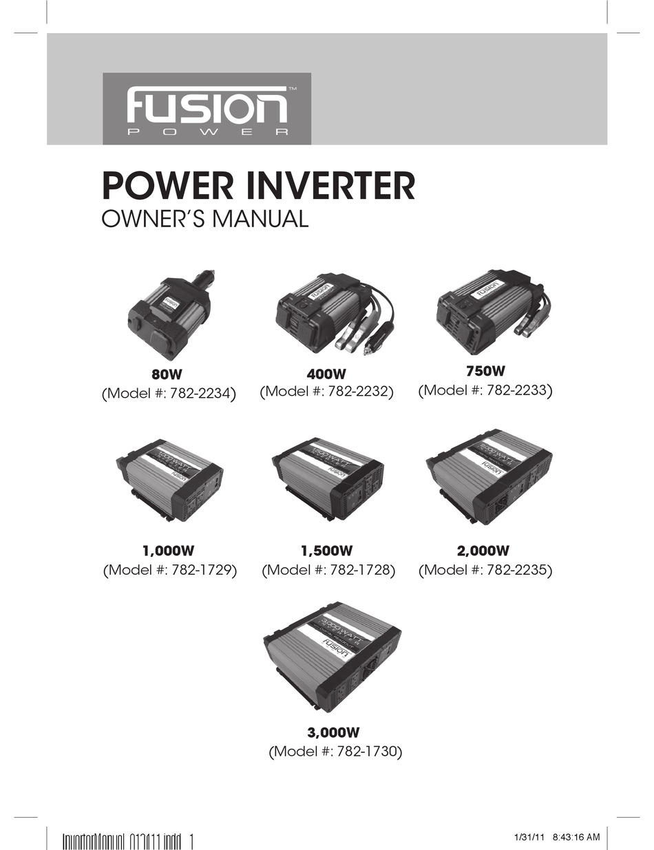 Error Code Meaning - Fusion 782-2234 Owner's Manual [Page 37]