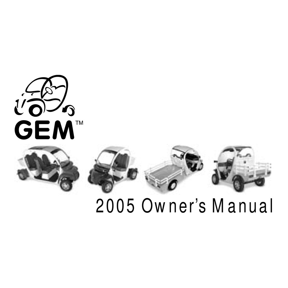 Gem E2 2005 Owner S Manual Pdf