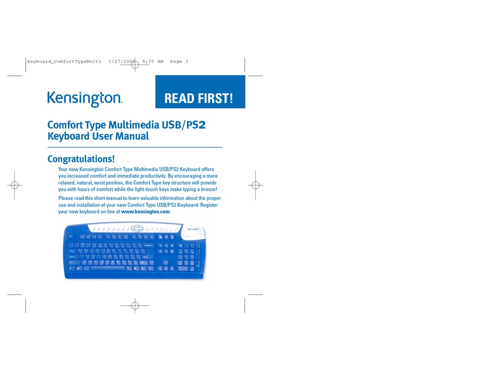 kensington-comfort-type-multimedia-usb-ps2-keyboard-user-manual-pdf