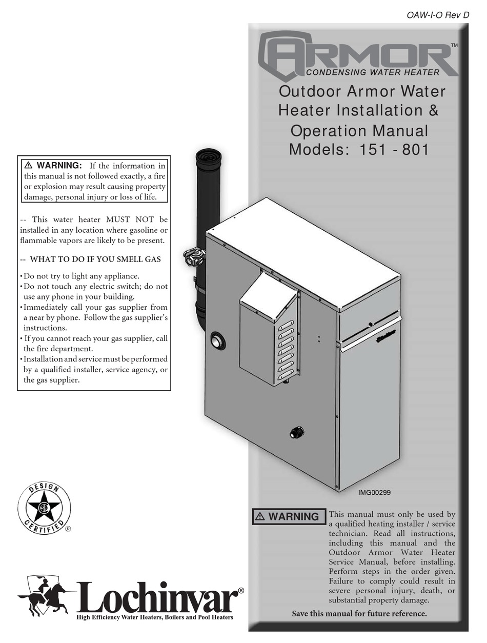 LOCHINVAR 151 - 801 OPERATION MANUAL Pdf Download | ManualsLib