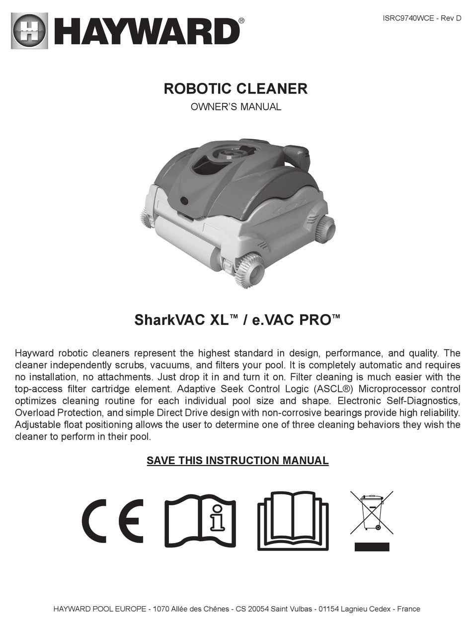 HAYWARD SHARKVAC XL OWNER