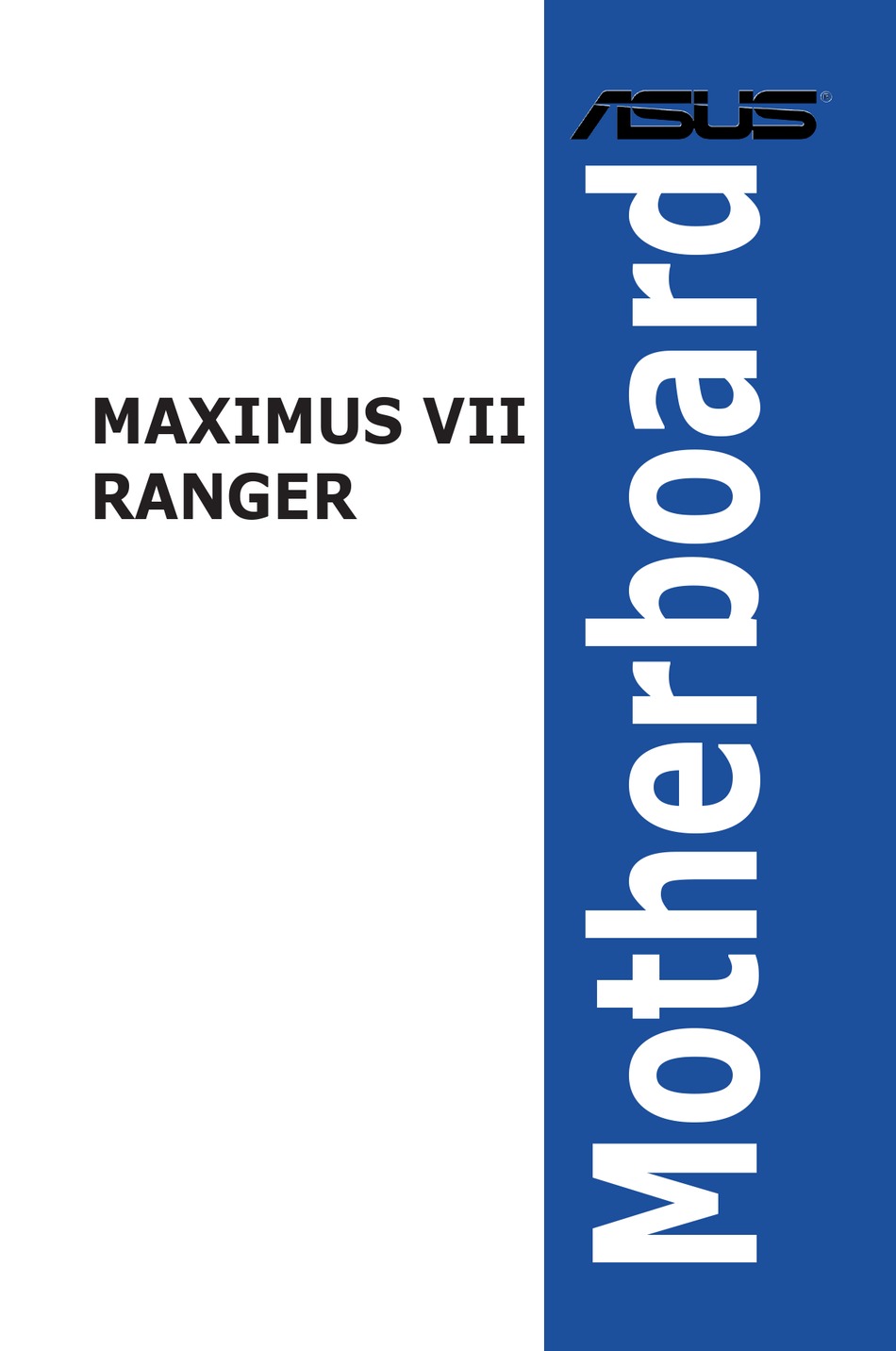 Asus Maximus Vii Ranger User Manual Pdf Download Manualslib