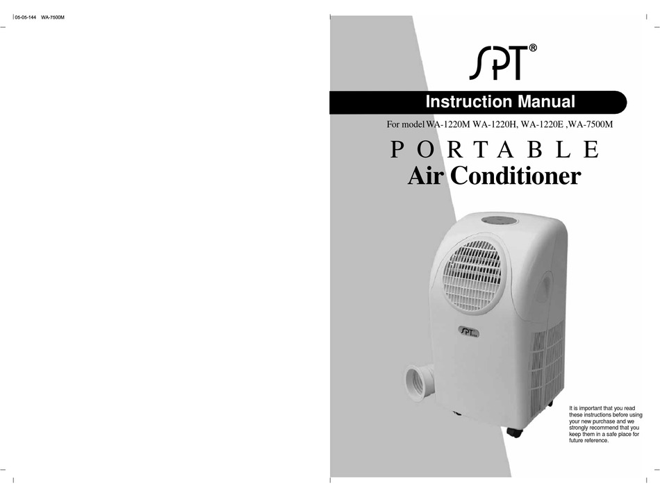 SPT WA-1220M INSTRUCTION MANUAL Pdf Download | ManualsLib