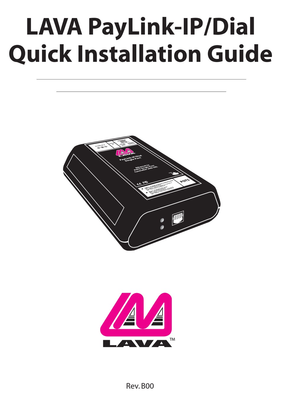 LAVA PAYLINKIP/DIAL QUICK INSTALLATION MANUAL Pdf Download ManualsLib