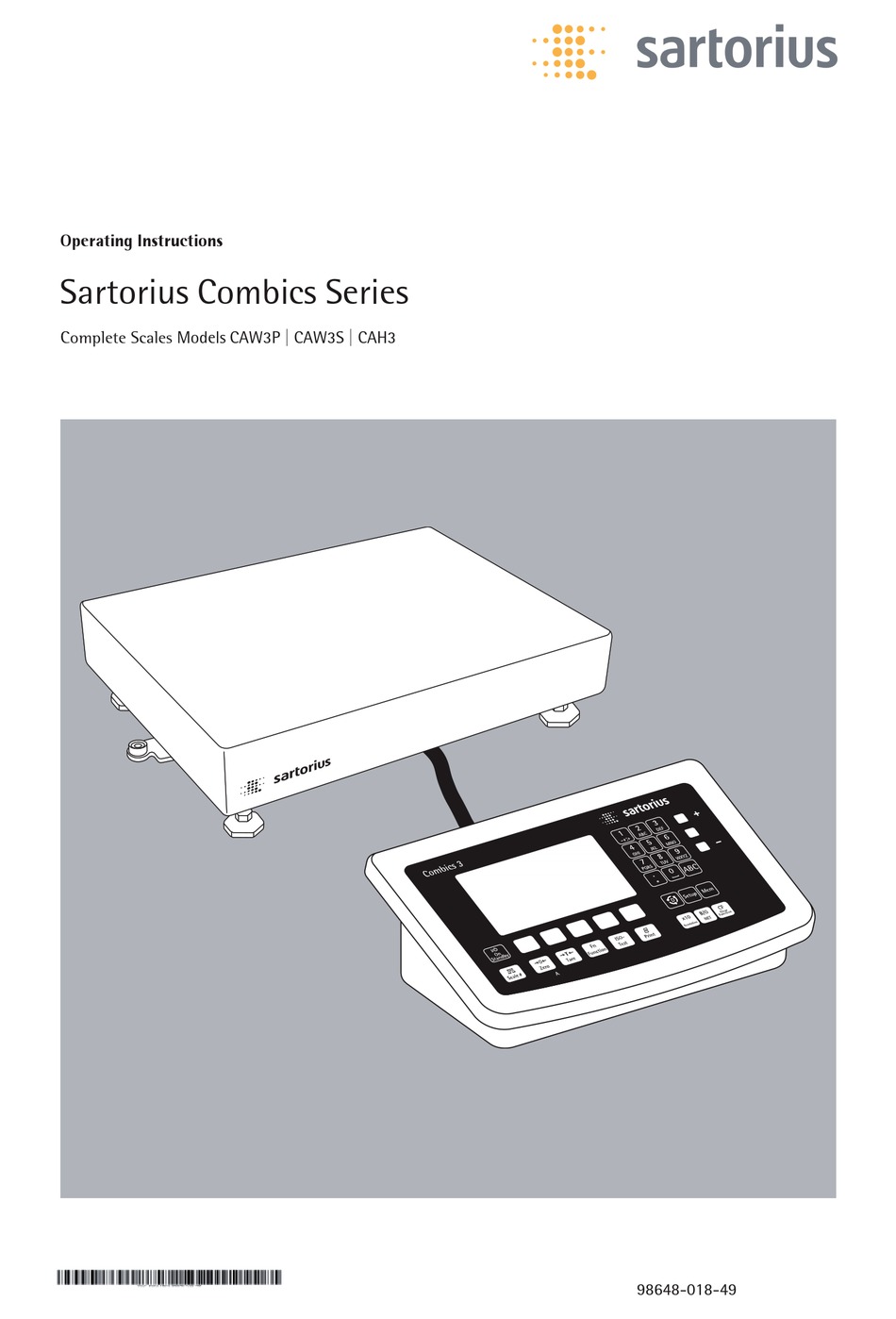 Sartorius Bics Caw3p Operating Instructions Manual Pdf Download Manualslib
