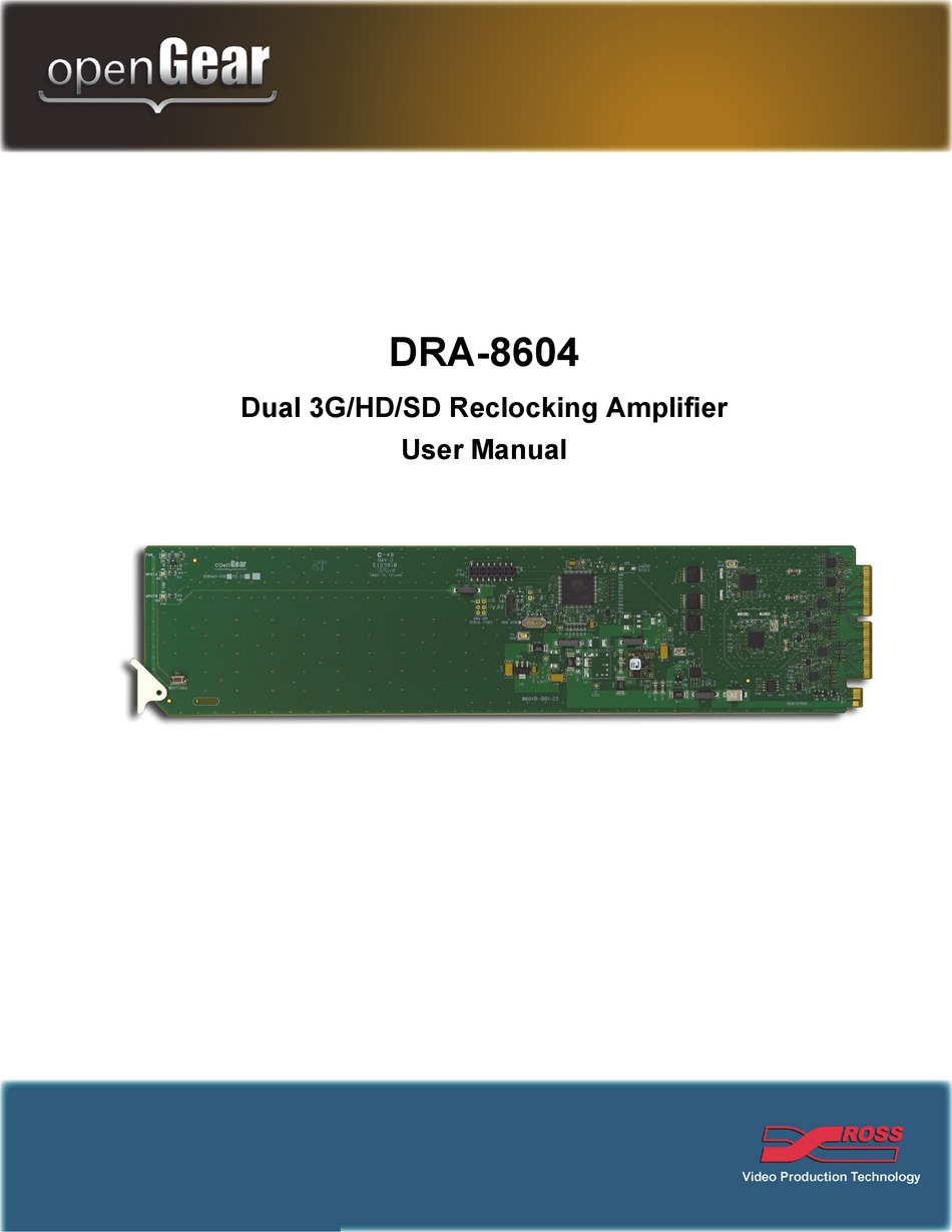 ROSS DRA8604 USER MANUAL Pdf Download ManualsLib