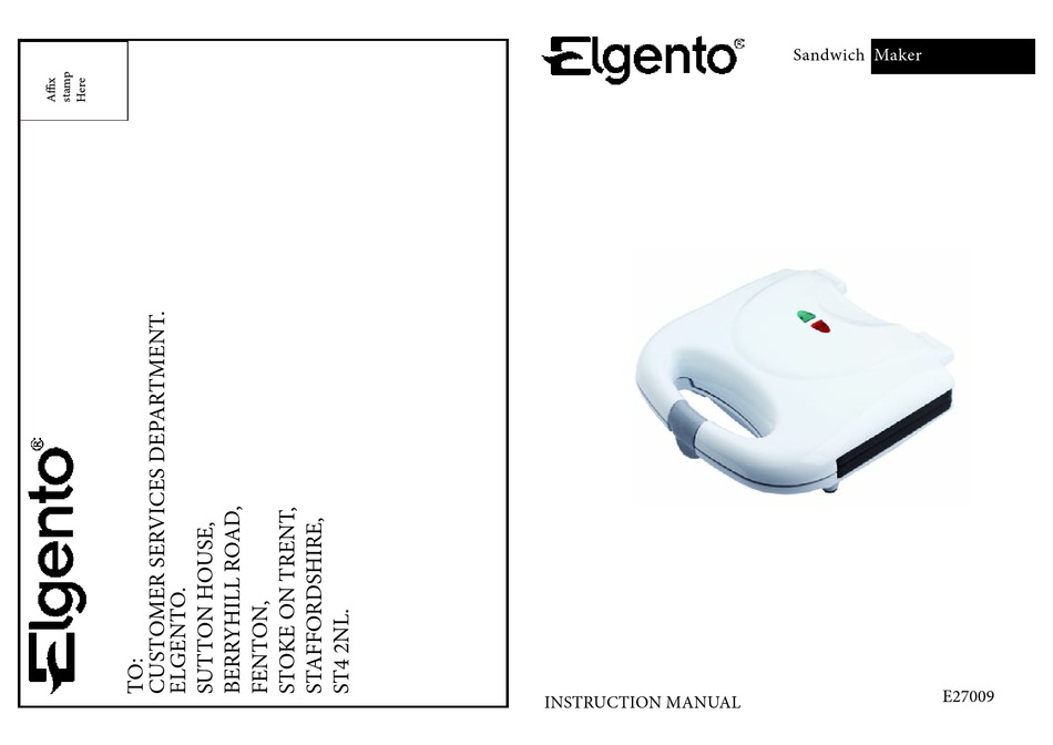 ELGENTO E27009 INSTRUCTION MANUAL Pdf Download ManualsLib
