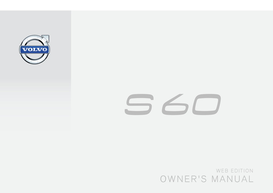 VOLVO S60 OWNER'S MANUAL Pdf Download ManualsLib