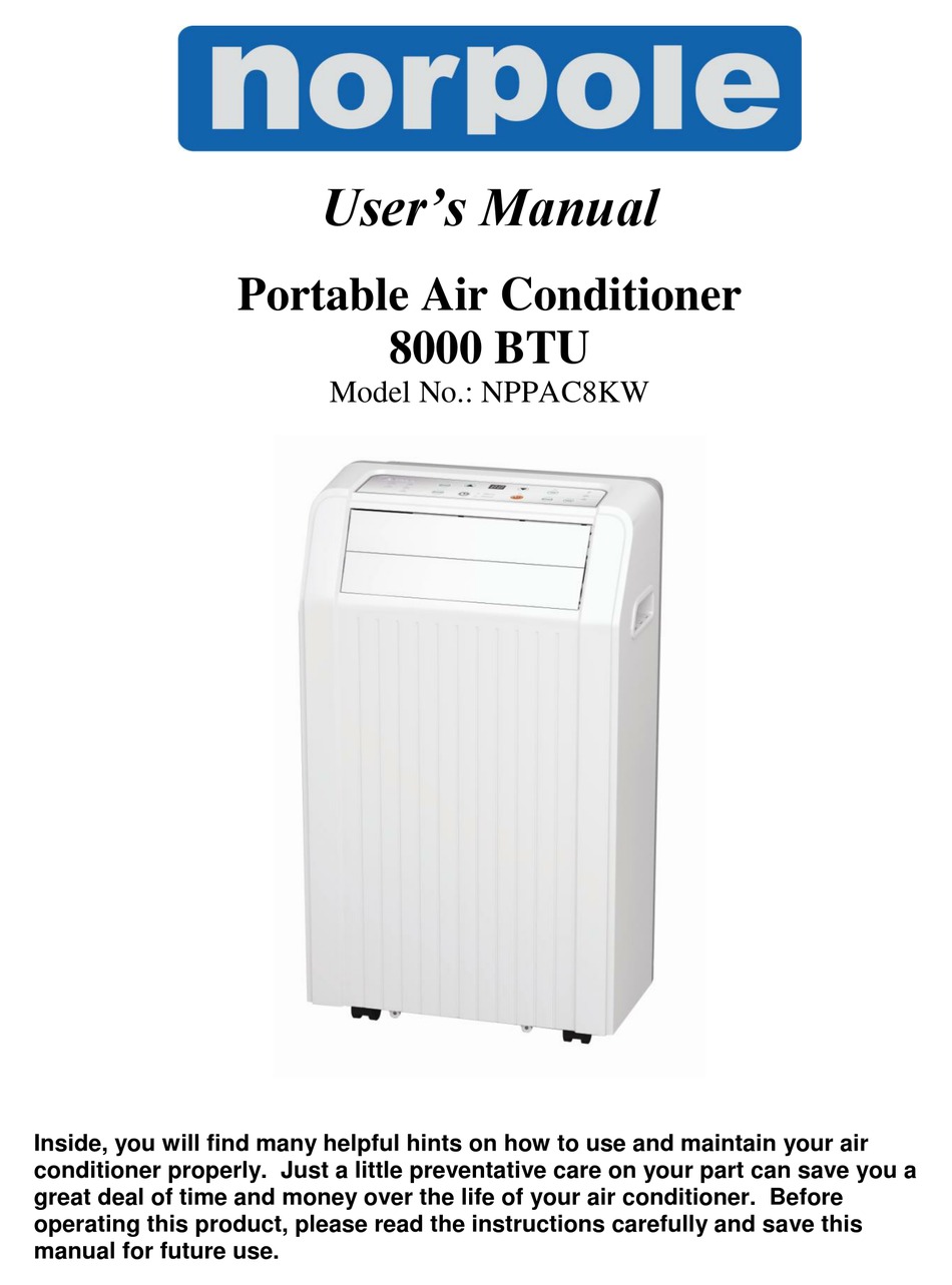 Norpole Nppac8kw User Manual Pdf Download Manualslib