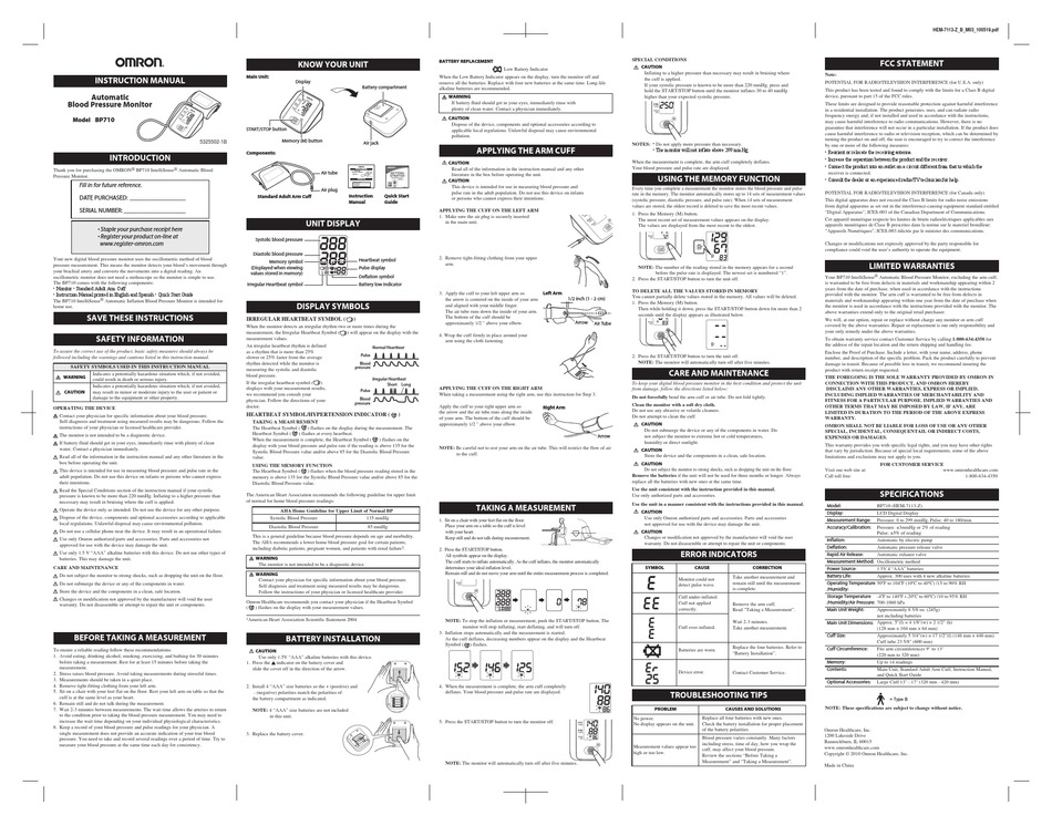 omron blood pressure bp710 manual