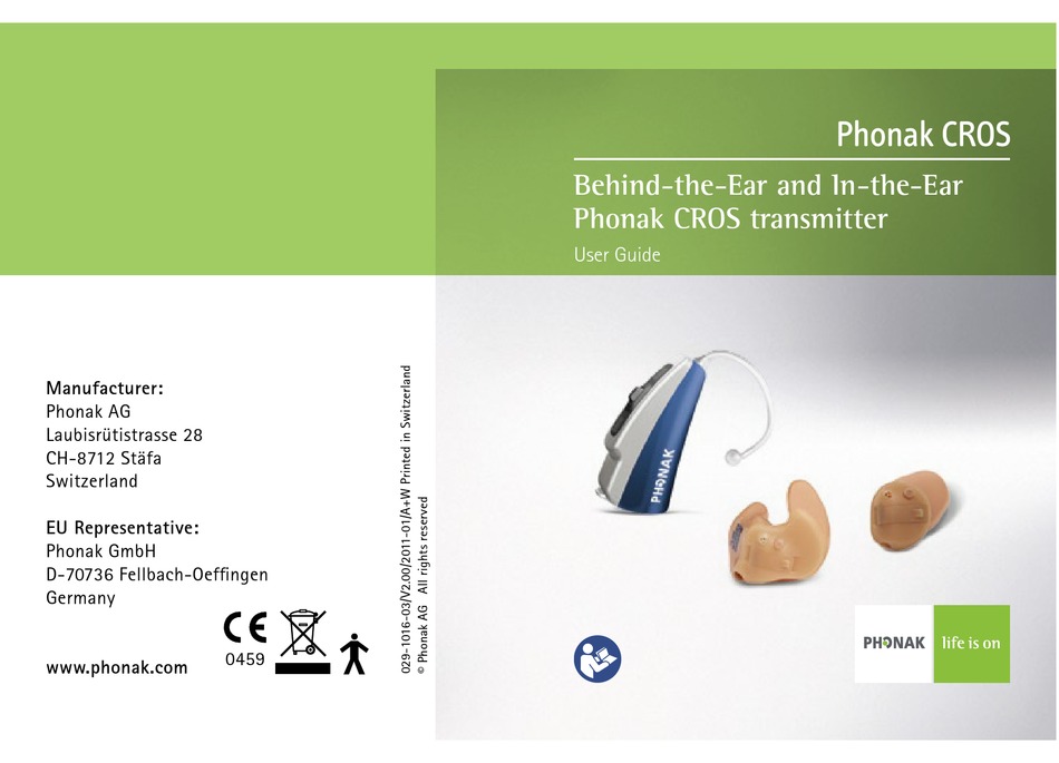 PHONAK CROS USER MANUAL Pdf Download | ManualsLib