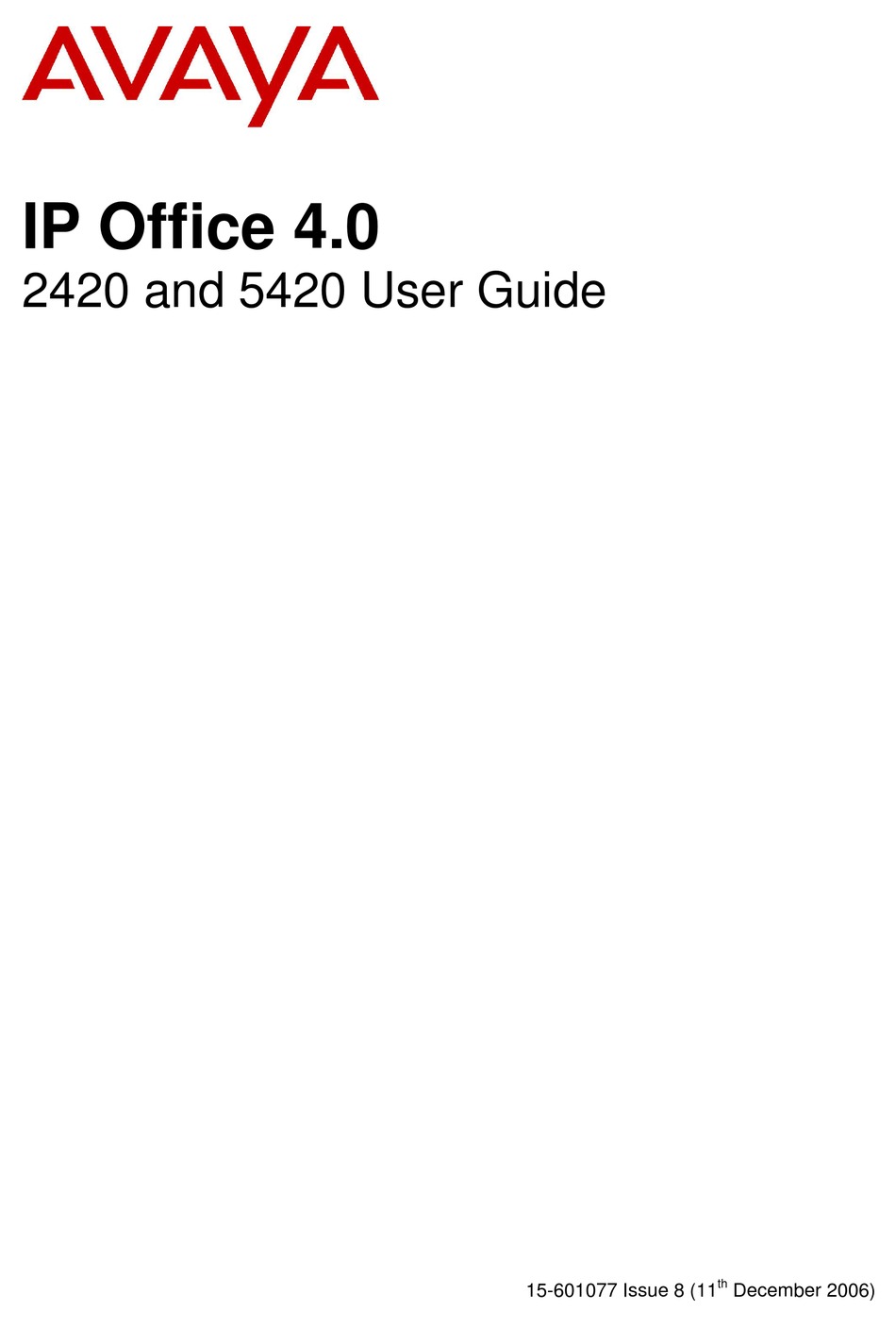 AVAYA 2420 USER MANUAL Pdf Download | ManualsLib