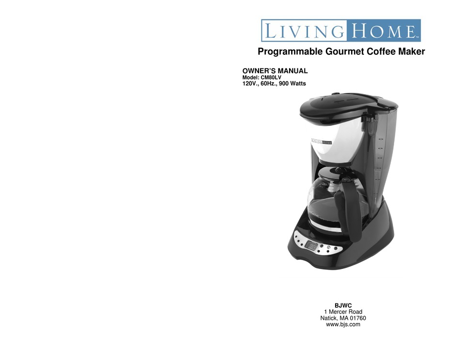LIVING HOME CM80LV OWNER'S MANUAL Pdf Download ManualsLib