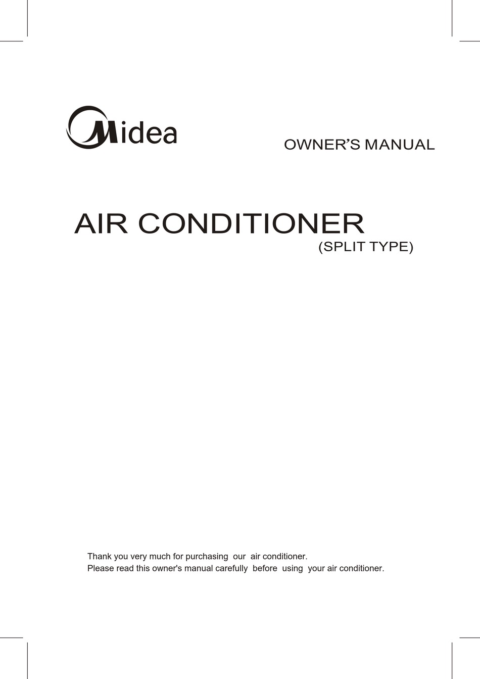 MIDEA AIR CONDITIONER OWNER S MANUAL Pdf Download ManuaLib