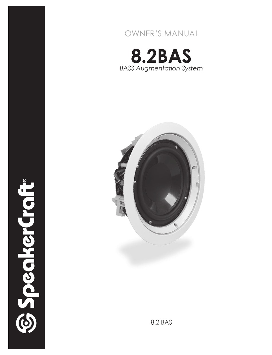 SPEAKERCRAFT 8.2BAS OWNER'S MANUAL Pdf Download | ManualsLib