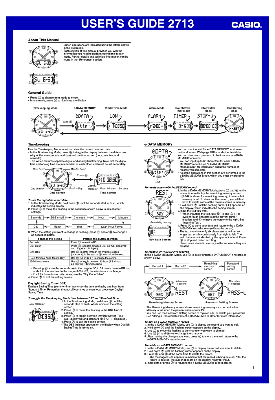 CASIO 2713 USER MANUAL Pdf Download | ManualsLib