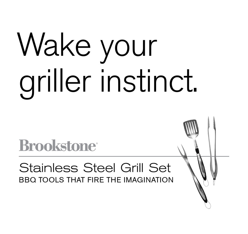 BROOKSTONE STAINLESS STEEL GRILL SET OWNER S MANUAL Pdf Download