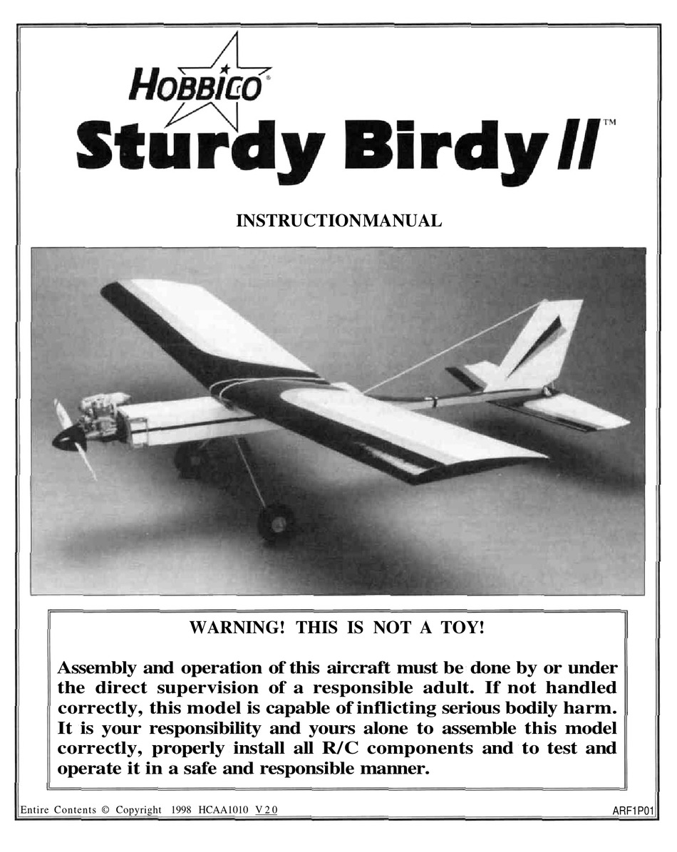 HOBBICO STURDY BIRDY II INSTRUCTION MANUAL Pdf Download ManualsLib