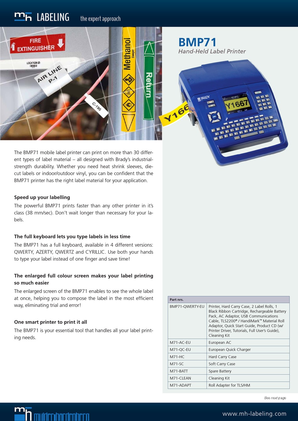 Brady Bmp71 Speci Cations Pdf Download Manualslib